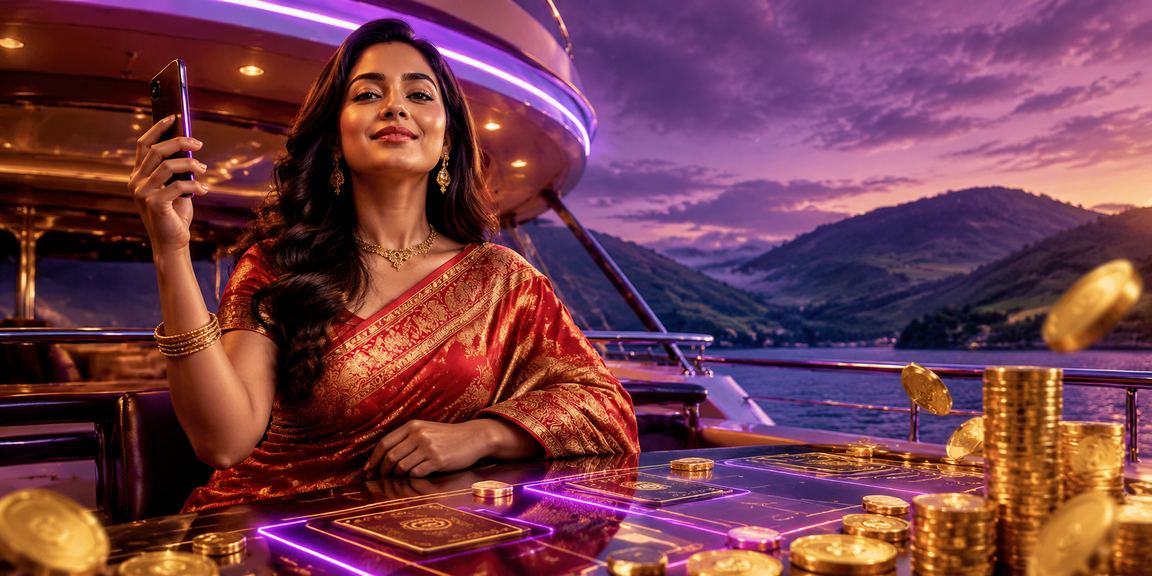 Andar Bahar Card Game with a Sylheti Saree Backdrop